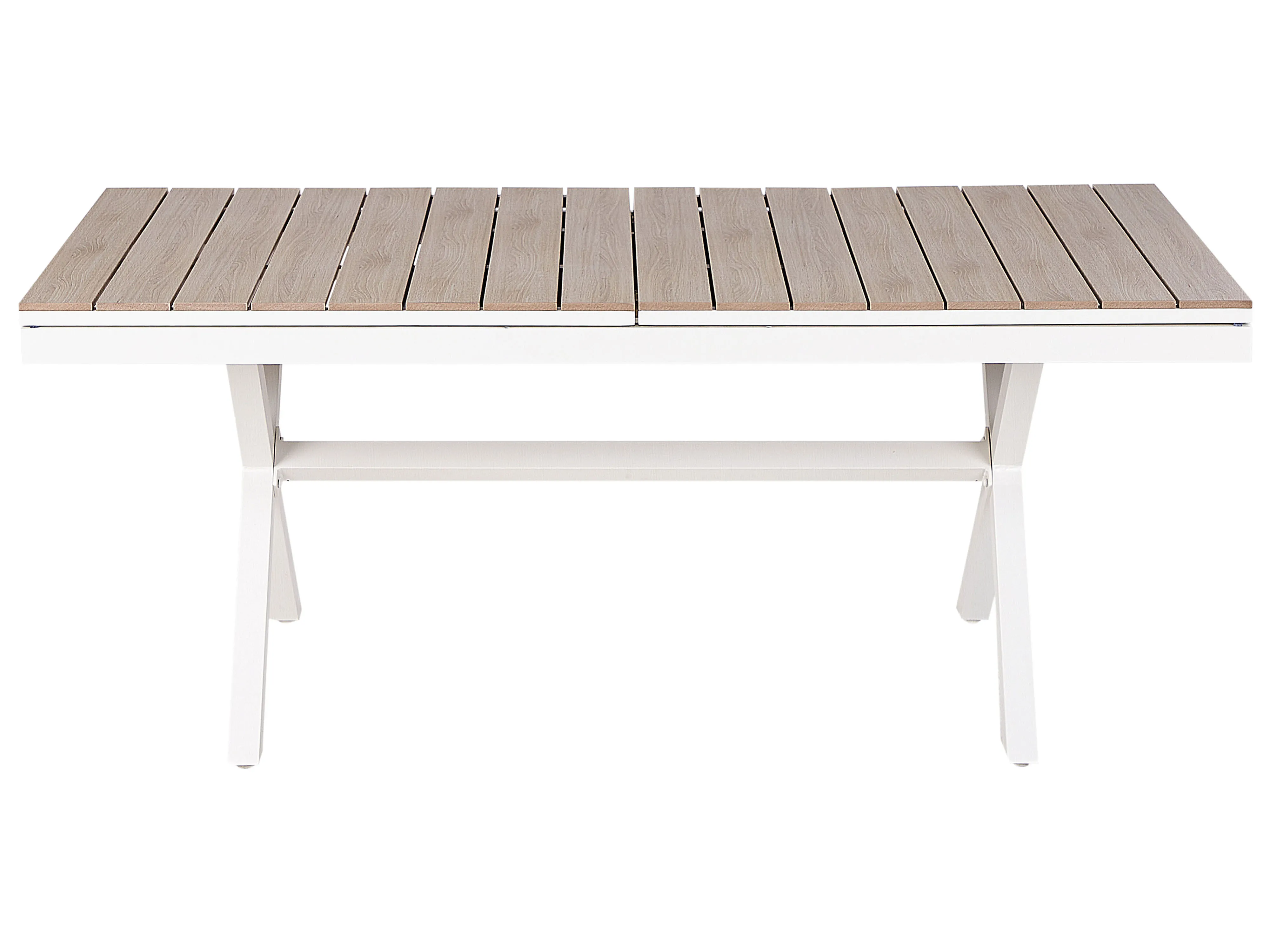 Uitschuifbare tuintafel FANES 184/242 cm 90 cm Metaal Wit