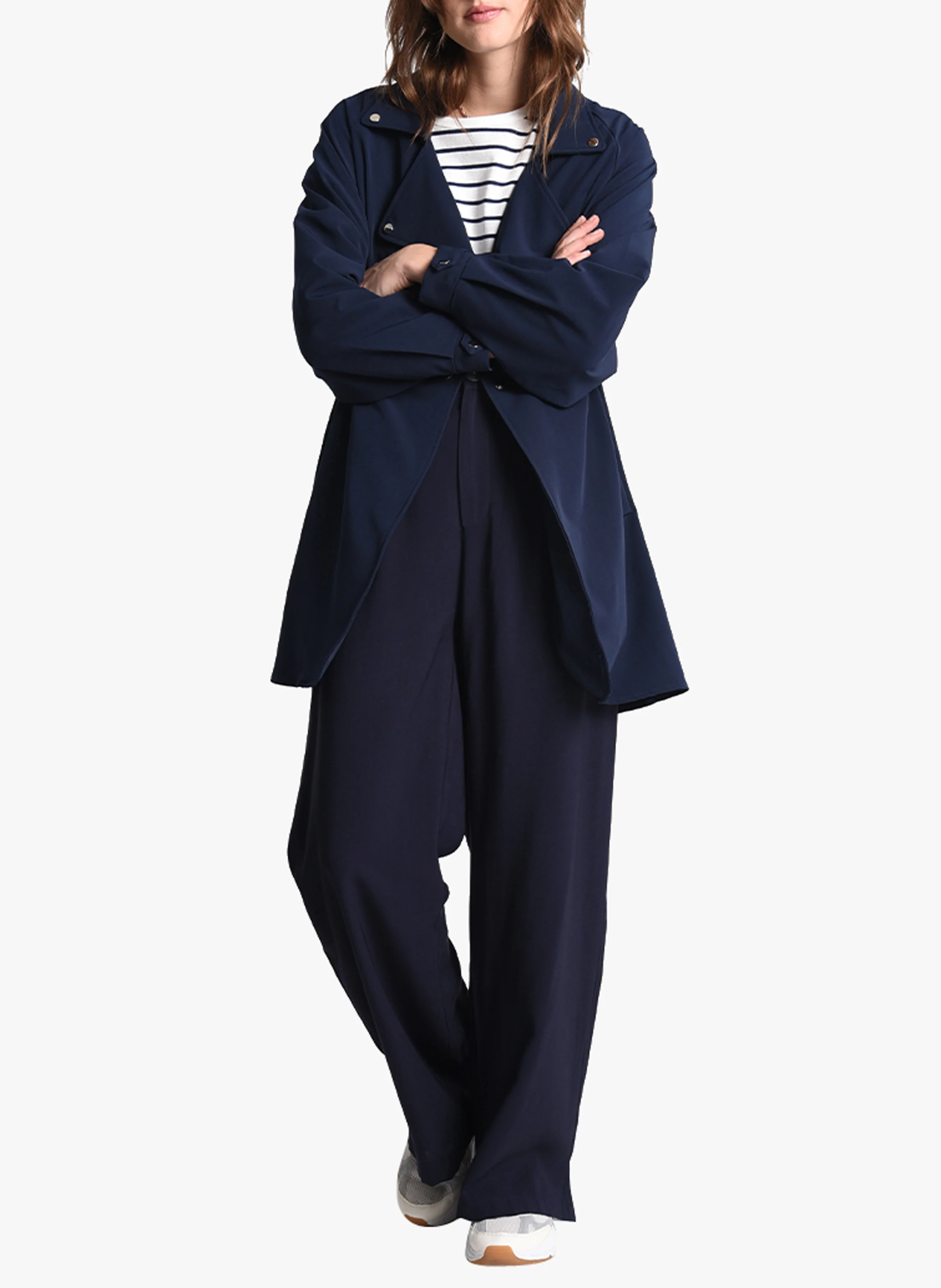 Veste croisée à col revers | Bleu