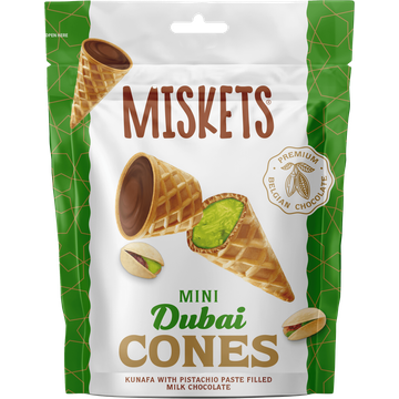 Miskets Milk Chocolate Filled Dubai Cornet 50g
