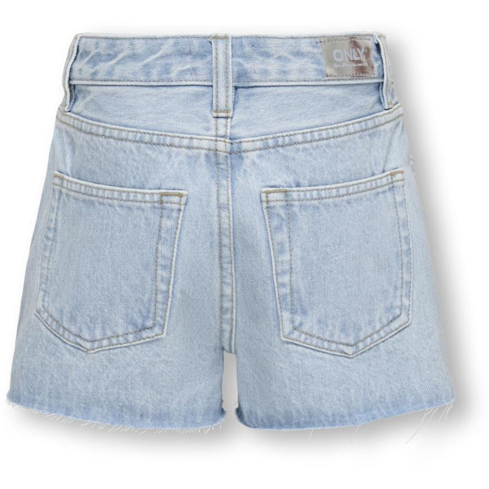 Køb kids ONLY Light Blue Denim Rhinestones Koggabi Hw Rw Rs Shorts Azg822 Dnm