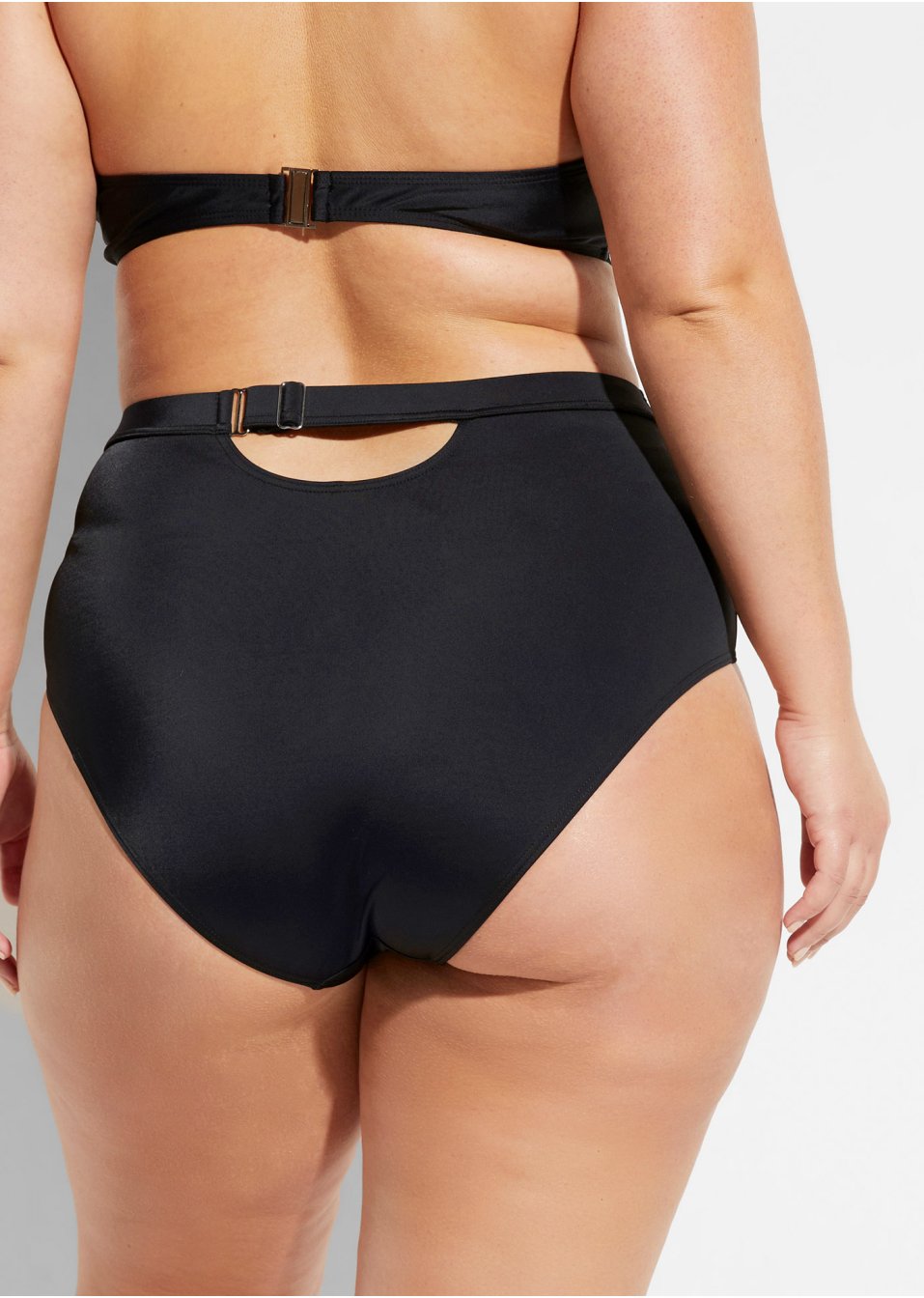 Bas de bikini taille haute réglable avec polyamide recyclé
