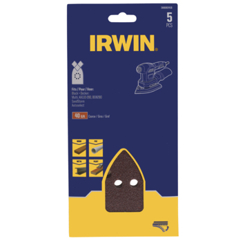 Irwin schuurvel voor B+D Multischuurmachine zelfklevend K40, 5 stuks