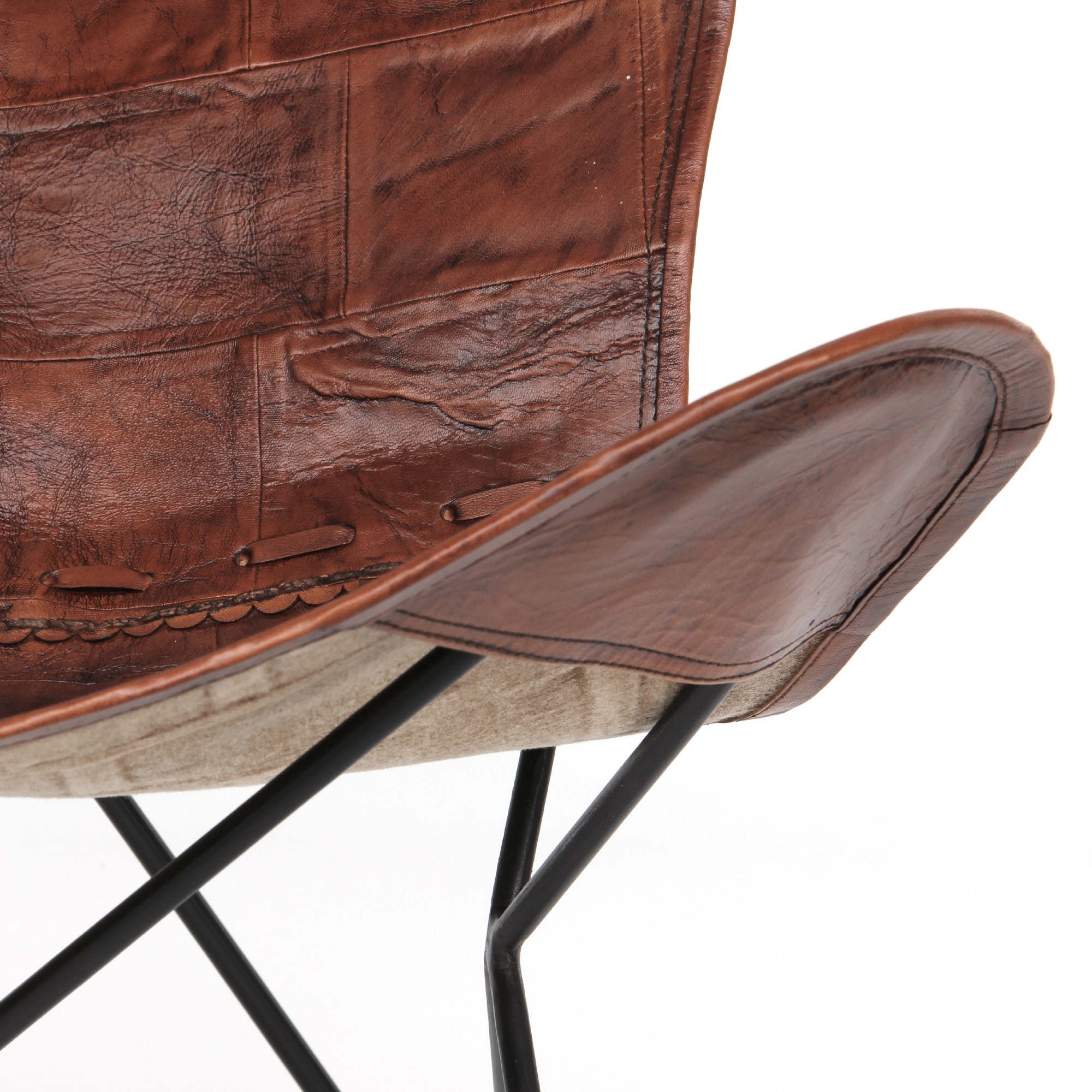 Lounger 'Brad', braun, schwarz, T 71 cm, B 74 cm, H 90 cm von fischer's lagerhaus