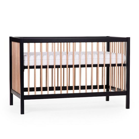 COT 97 Lit de bébé   Noir Naturel        de               Childhome