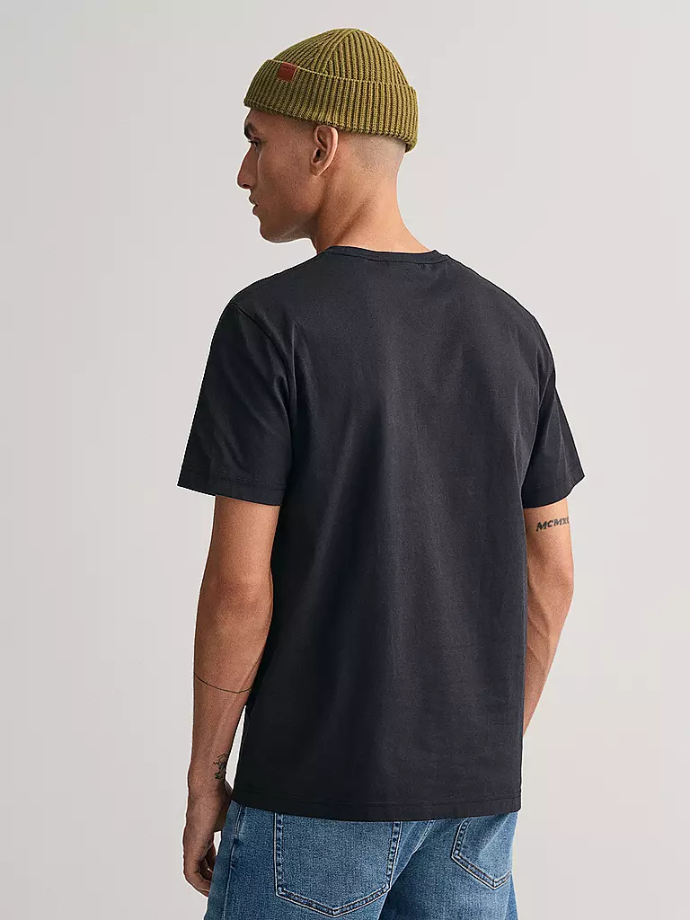 GANT T-Shirt Regular Fit schwarz