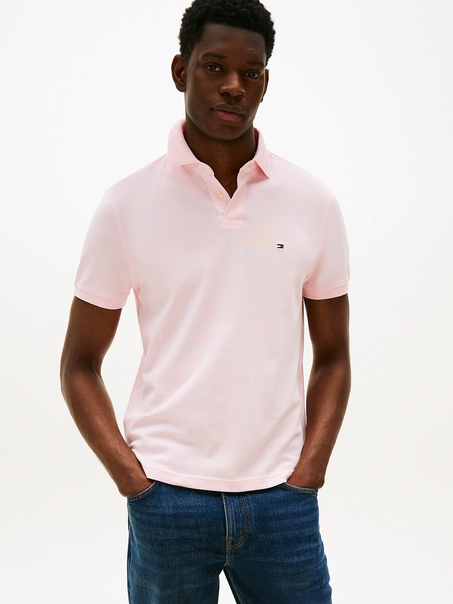 TOMMY HILFIGER<br>Polo reta e elástica, 2 botões