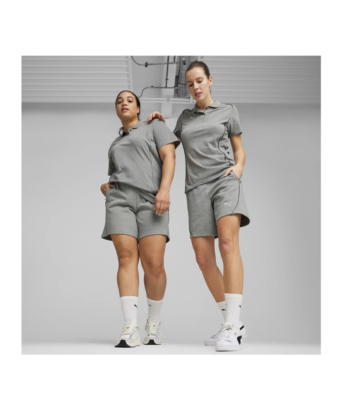 PUMA teamFINAL Casuals Poloshirt Damen Grau F06