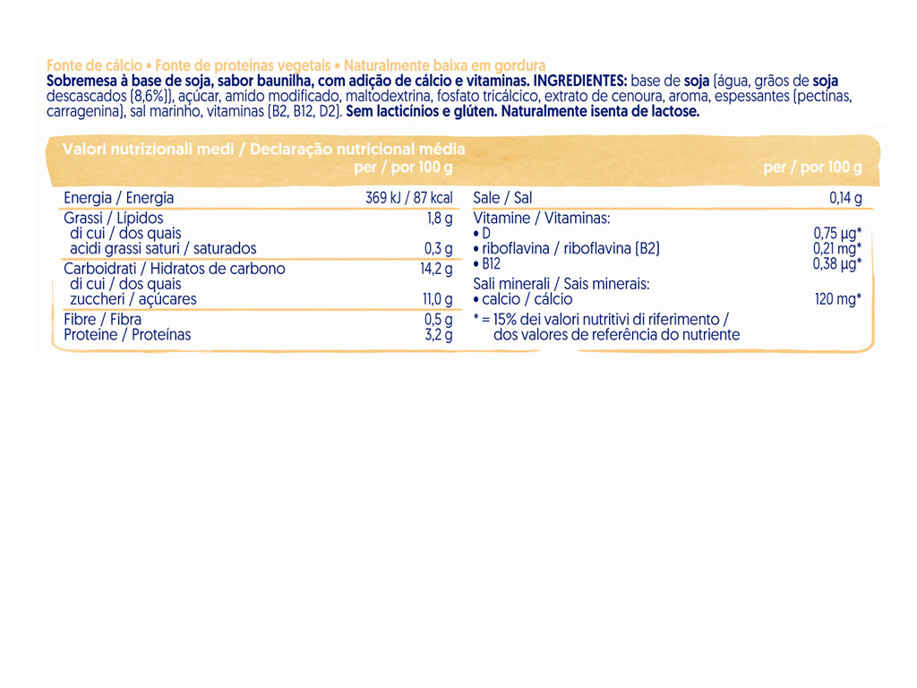 SOBREMESA ALPRO SOJA E BAUNILHA 4X125G