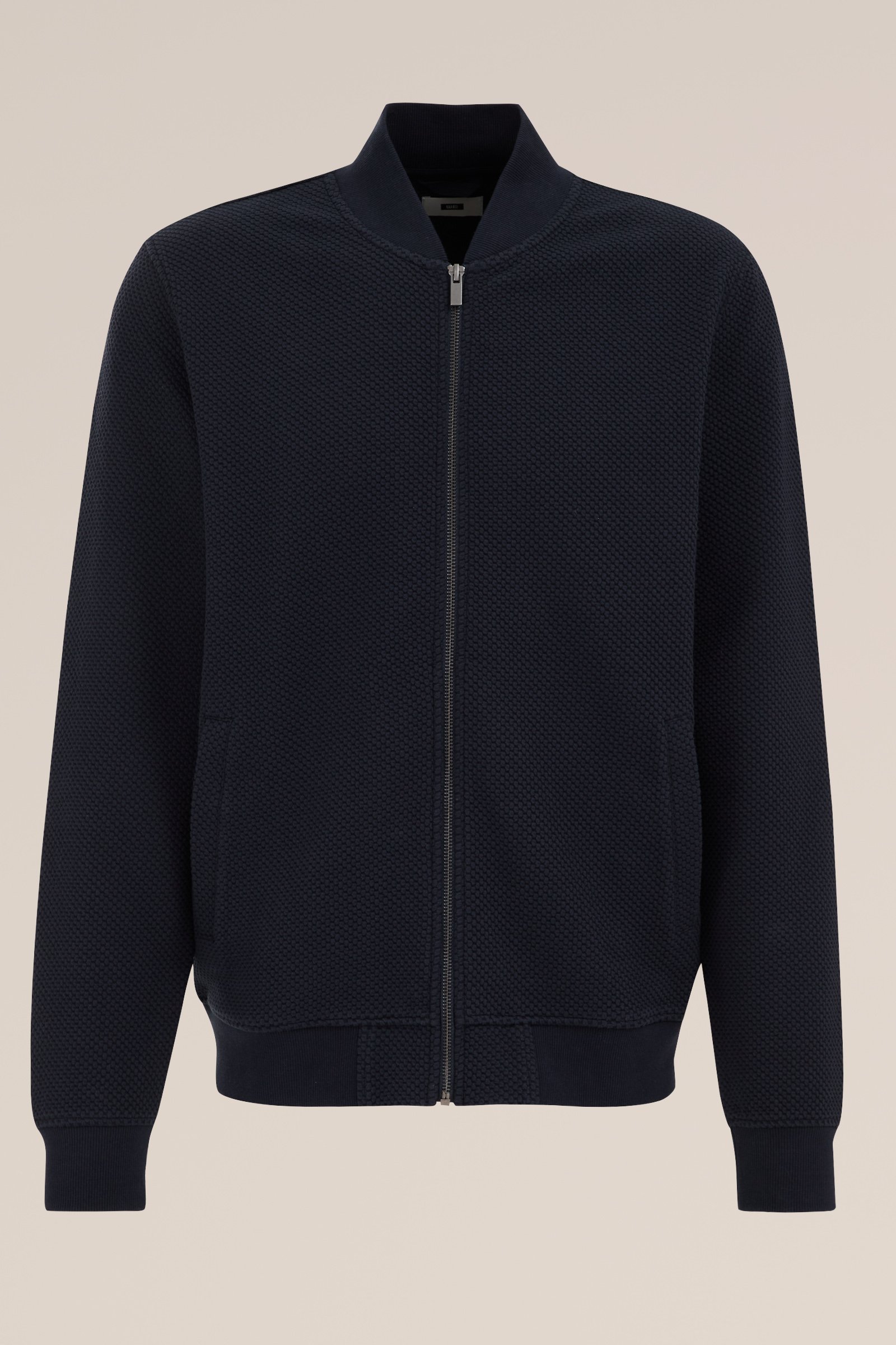 bombervest met structuur WE Fashion Donkerblauw