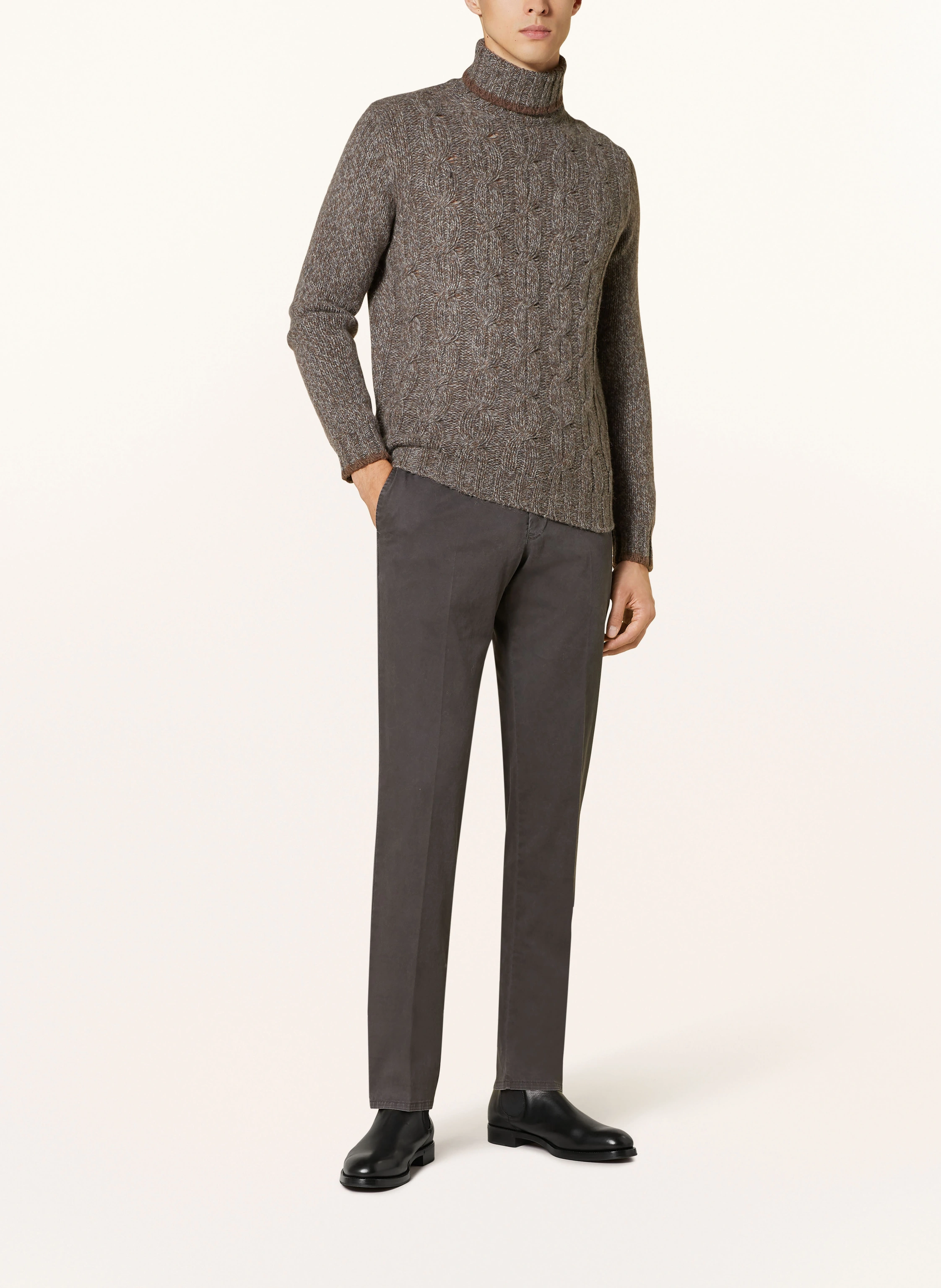 FEDELI Rollkragenpullover mit Alpaka