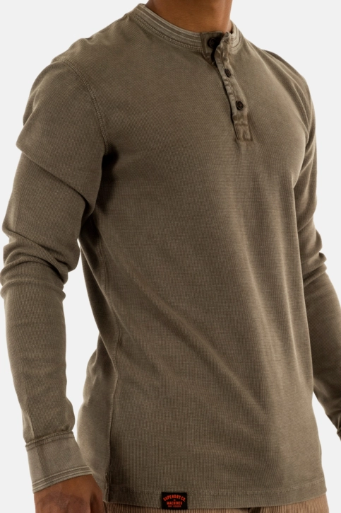 Tee shirt manches longues superdry vintage cwj morel brown