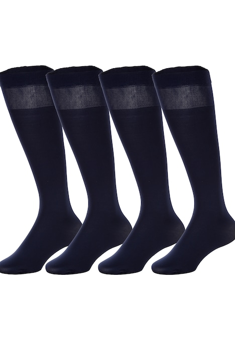 Fein-Kniestrümpfe, 4er-Pack, weiches Bündchen, bis Gr. 43/46
