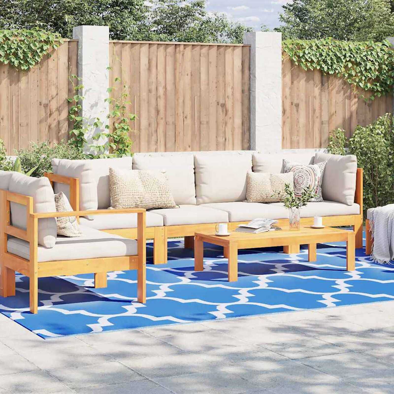 vidaXL Buitenkleed ARAKIL Blauw 300 x 400 cm PP