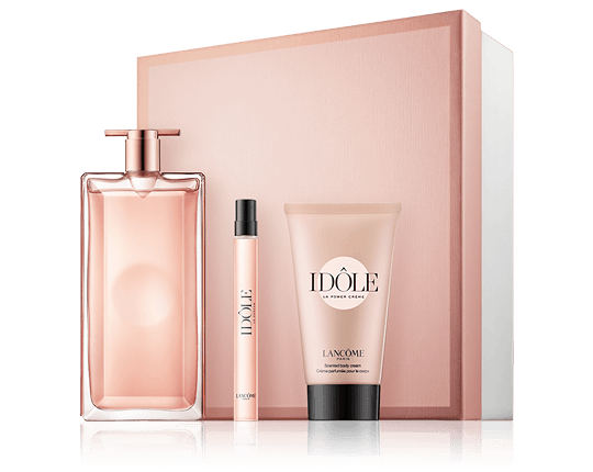 Lancôme Idôle Set mit Mini EdP Spray & Cream 50ml-10ml-50ml