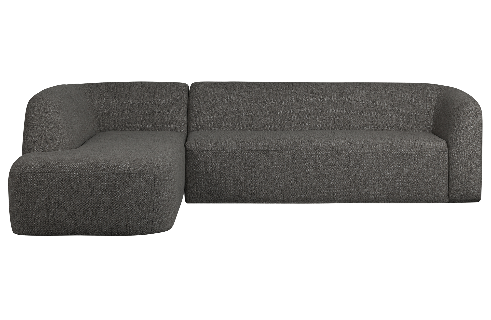 BePureHome hoekbank Sloping Links Grijs/Zwart Melange
