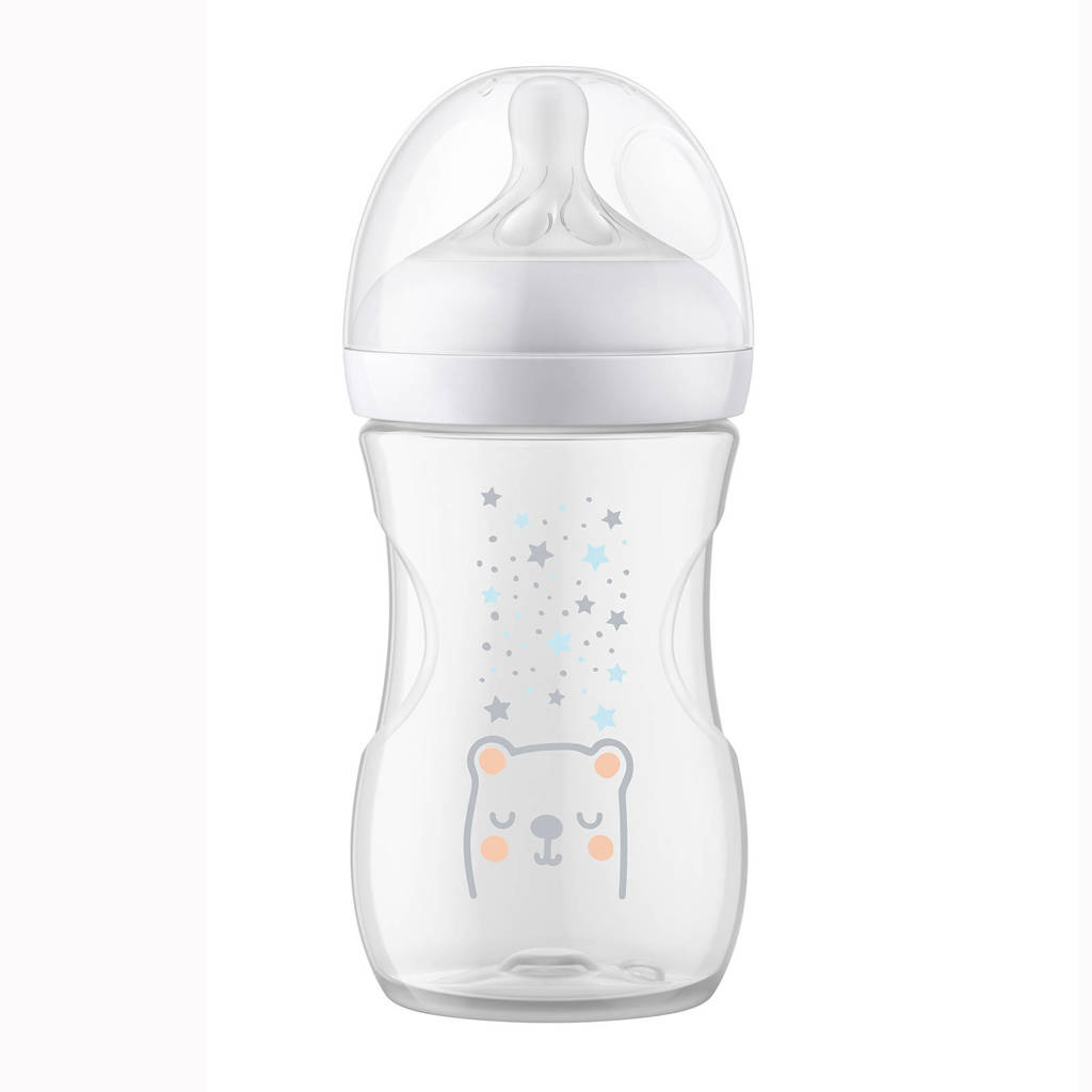 Komt geen melk uitNatural Response babyfles beer met AirFree-ventiel - 260 ml (1 fles)