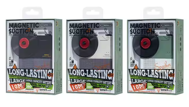 (5W) Portabler Wireless Retro-Design Bluetooth 5.4 Lautsprecher mit 10m Reichweite / (1200mAh) Akku - Weiss