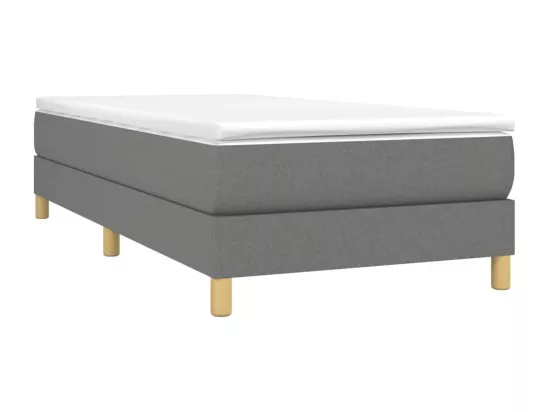 Sommier à lattes de lit Gris foncé 100x200 cm Tissu