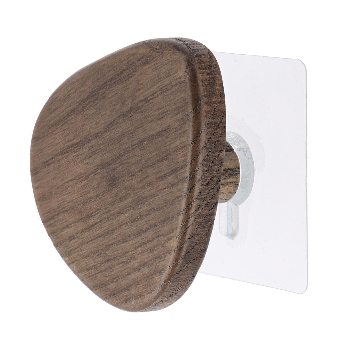 PATERE BOIS FORME GALET GRAND MODELE MARRON