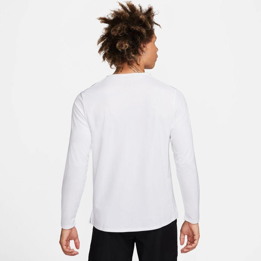 Nike Haut Running Dri-FIT UV Miler Manches Longues - Blanc/Argenté