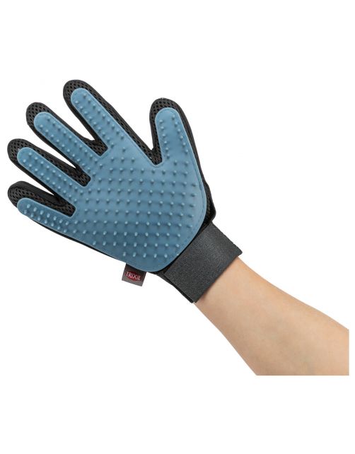 Trixie Verzorgings Handschoen - Hondenvachtverzorging - 16x24 cm Blauw