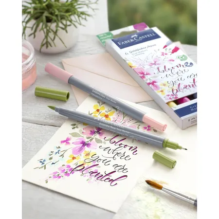 Faber-Castell Gofa Aqua Dual Marker Lettering, 6er