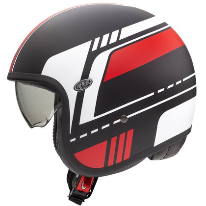 Casque Premier VINTAGE - BL MATT - Noir / Rouge