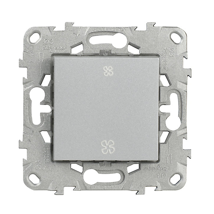 Mécanisme commande VMC 2 boutons Schneider Electric Unica Déco aluminium