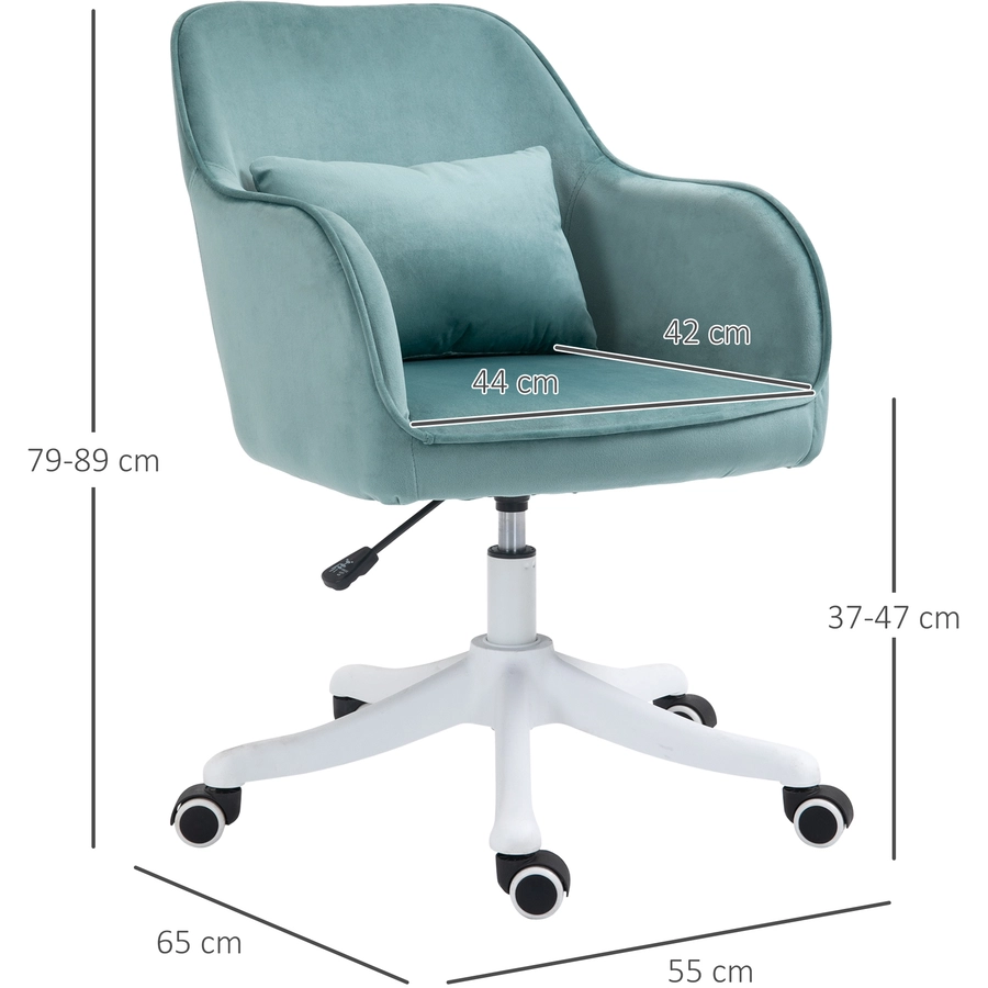Vinsetto Bürostuhl Höhenverstellbar mit Vibrationsfunktion grün