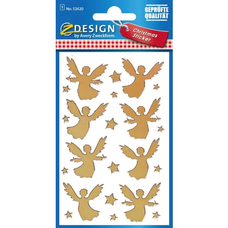 Avery Zweckform Z-Design 52420 Weihnachtssticker, Engel, 1 Bogen/22 Sticker