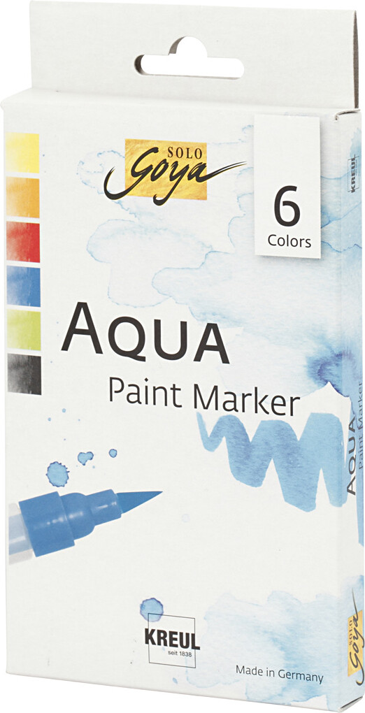 Solo Goya Aqua Paint Marker - Assorterede Farver - 6 Stk