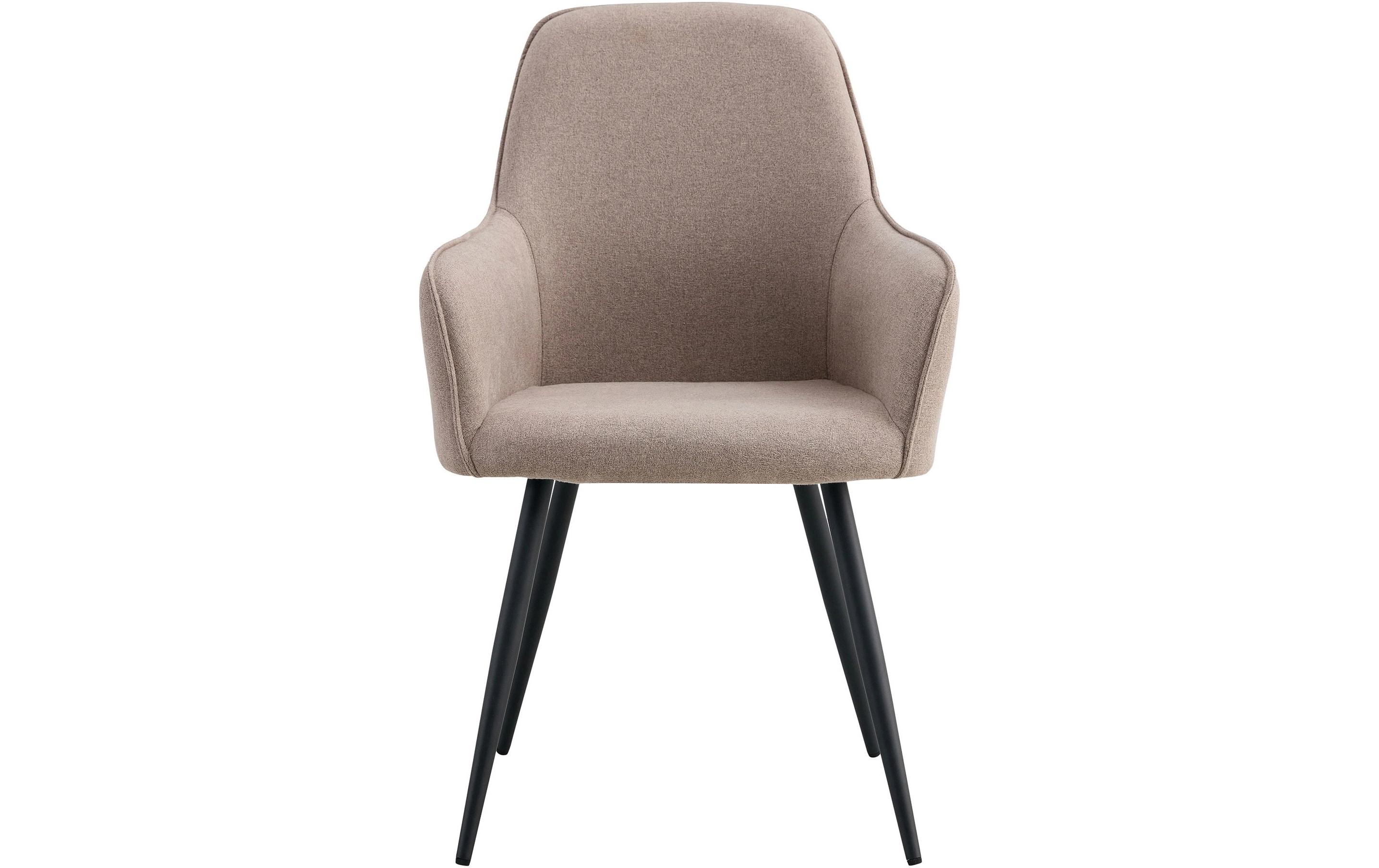 Stuhl Harbo 65 x 57 x 87, Schwarz/Stone Gray, 2 Stück<br>Esszimmerstuhl mit Armlehnen und Rautensteppung