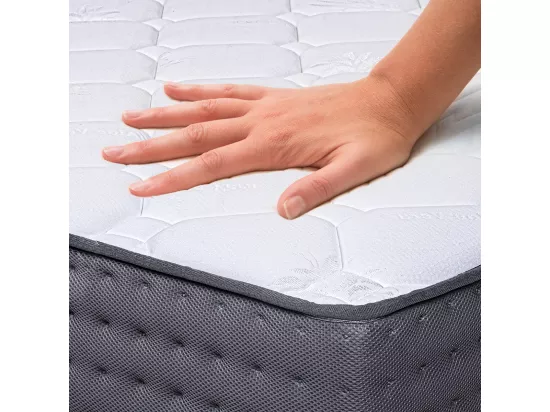 Matelas ELYA King Size, réversible en mousse 3D avec face été/ hiver, mémoire de forme, indépendance du couchage - 180 X 200 X 20 cm
