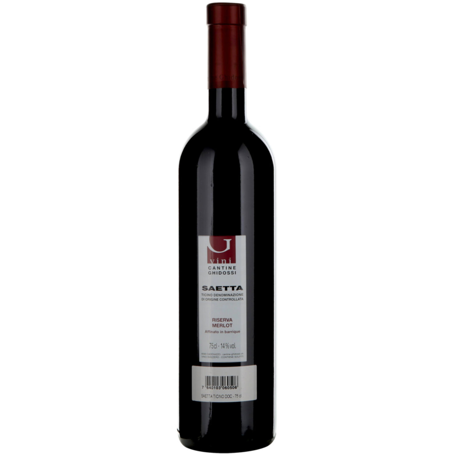 Ticino DOC Merlot Saetta -75cl
