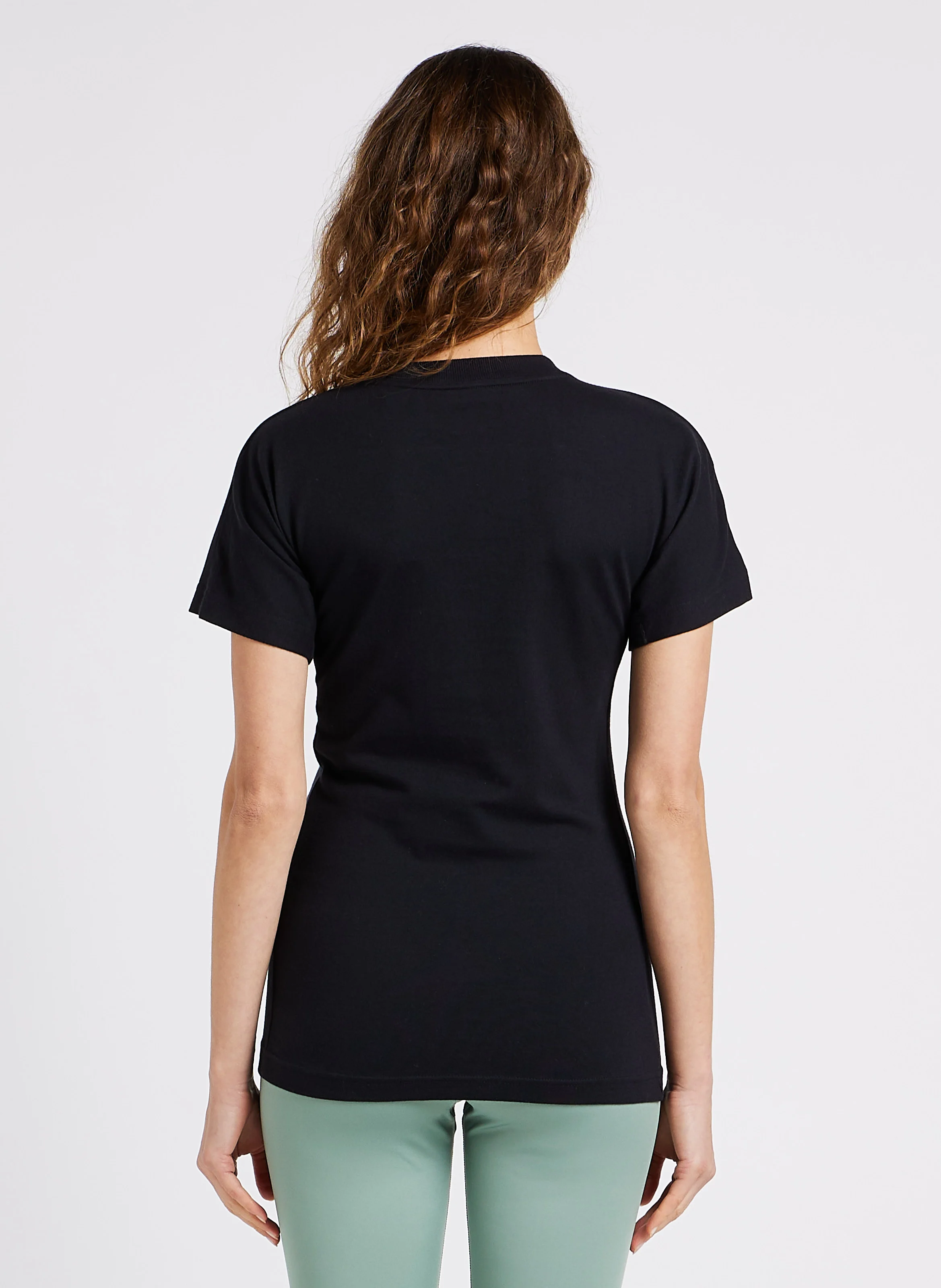 Tee-shirt col rond de grossesse en coton| Noir