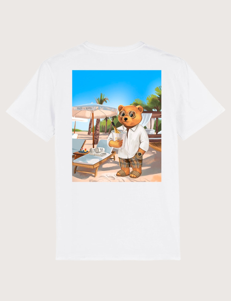 BARON FILOU T-SHIRT HOMME BLANC BACKPRINT LXXIX