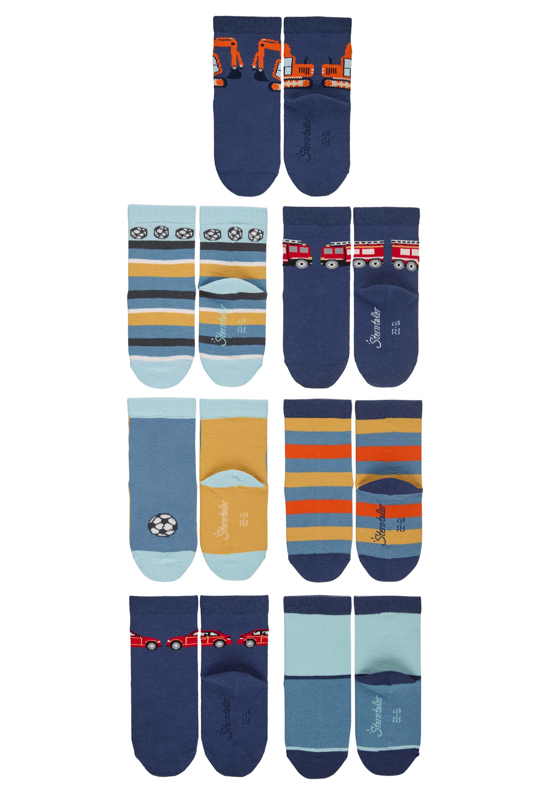 Socken VEHICLE 7er Pack in blau