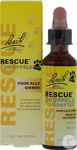 Bach Rescue Pets Gouttes Pour Tous Les Animaux Flacon Compte-Gouttes 20ml