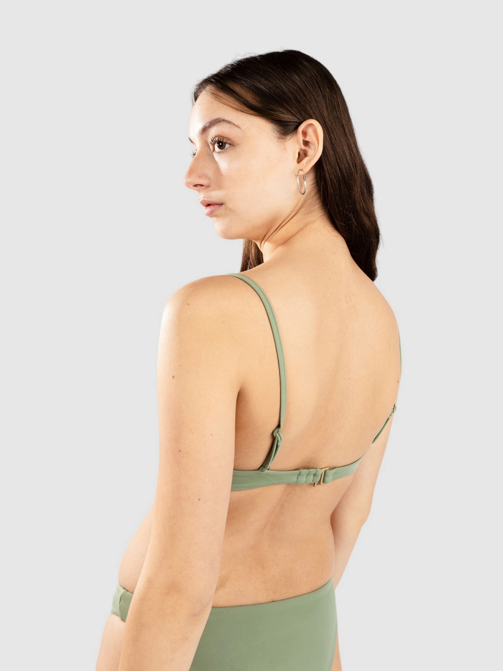 Volcom Simply Seamless Demi Uwire Bikini Top grass green
