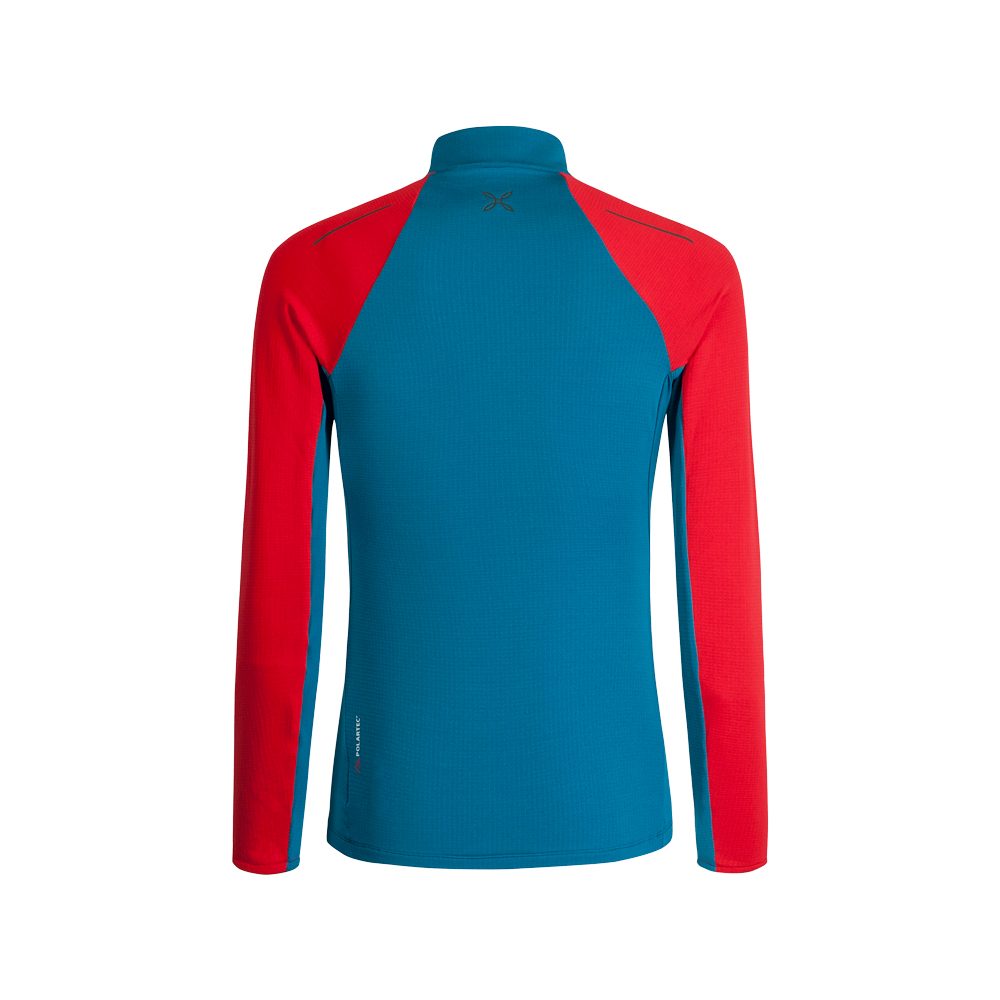 Montura Run Soft Zip Maglia Fleecepullover Herren blu ottanio rosso