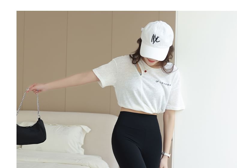 evanesce - Lettering High Rise Yoga Shorts (verschillende ontwerpen)
