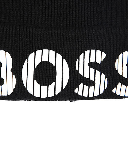 BOSS Mütze - Strick - Schwarz m. Weiß