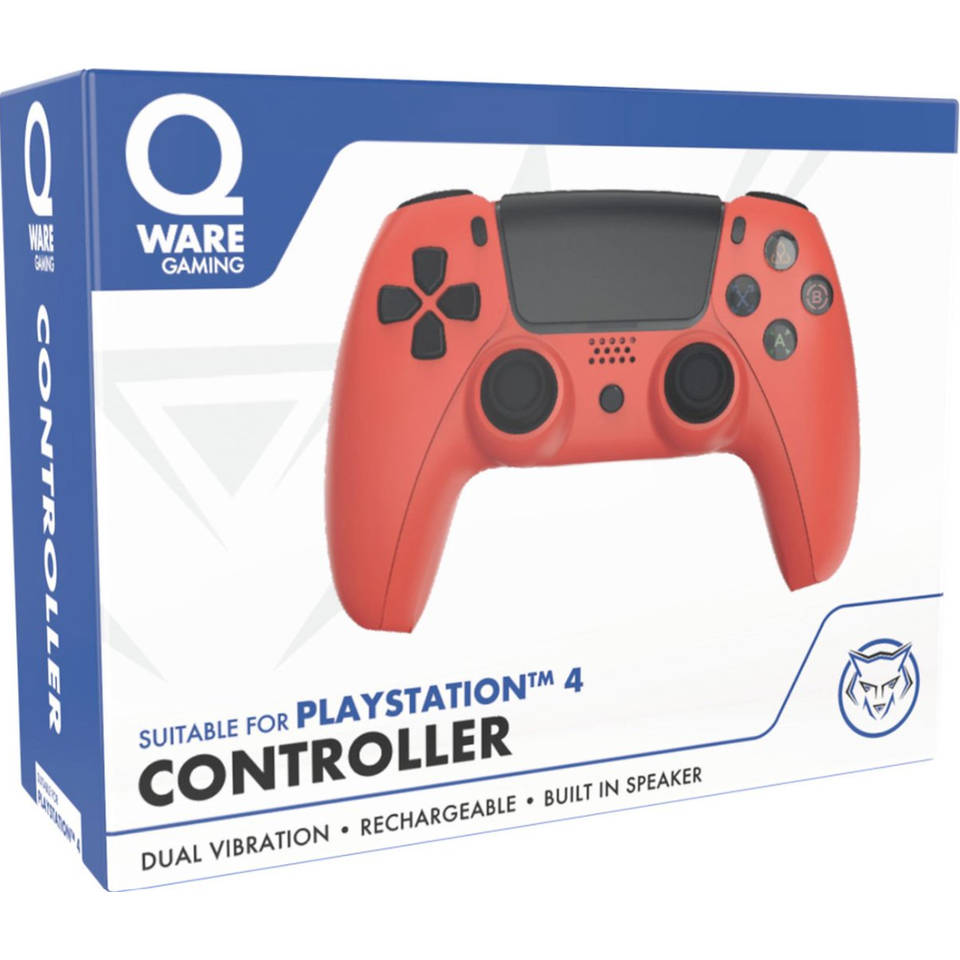 Qware Gaming PS4 draadloze controller - rood