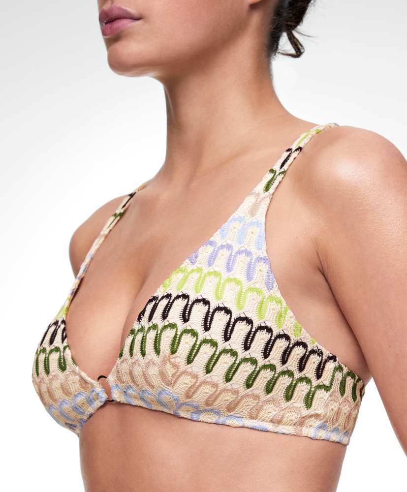 top de biquíni halter de crochê