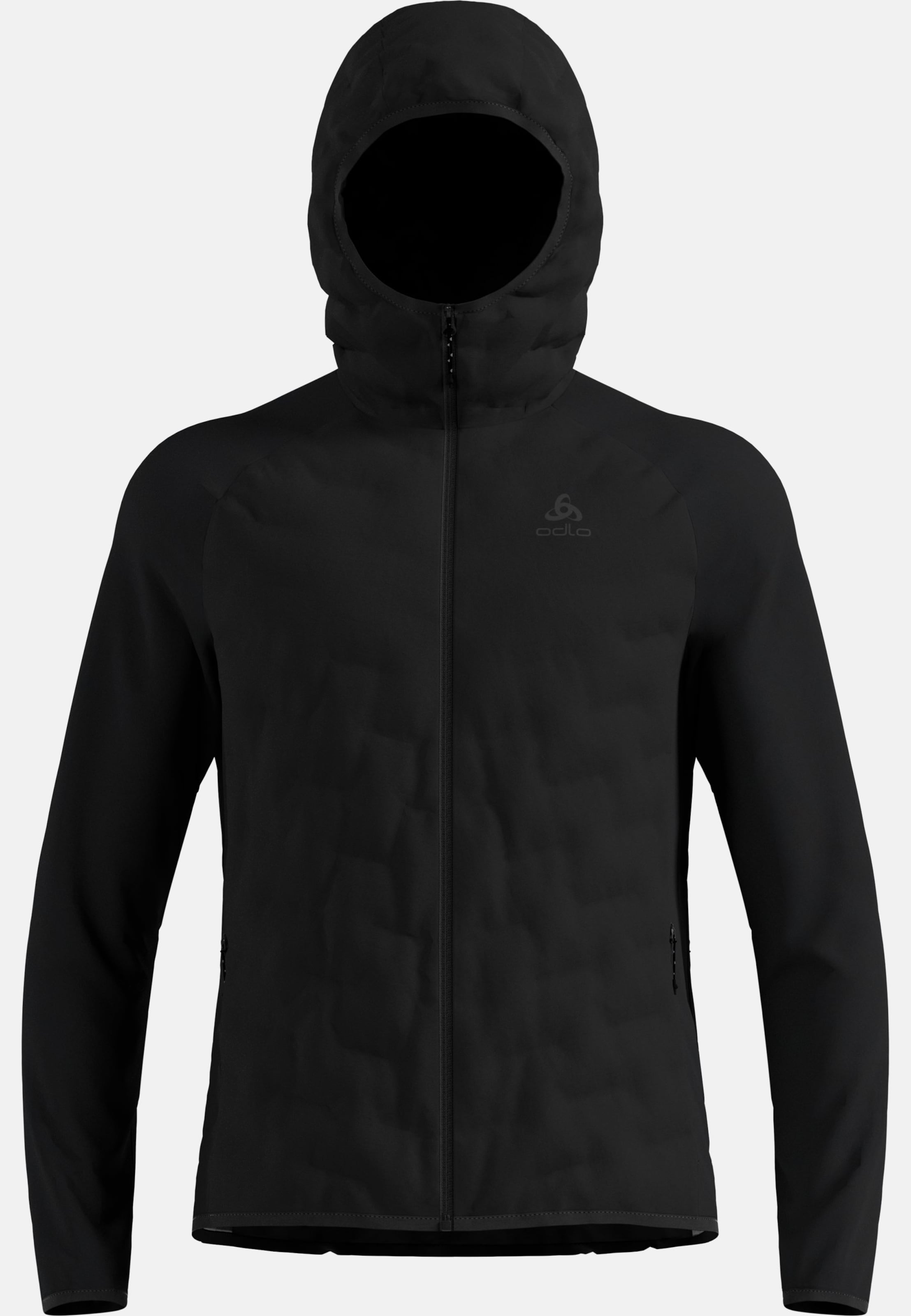 Zeroweight Insulator Hybrid Mid Layer mit Kapuze und Reissverschluss in black