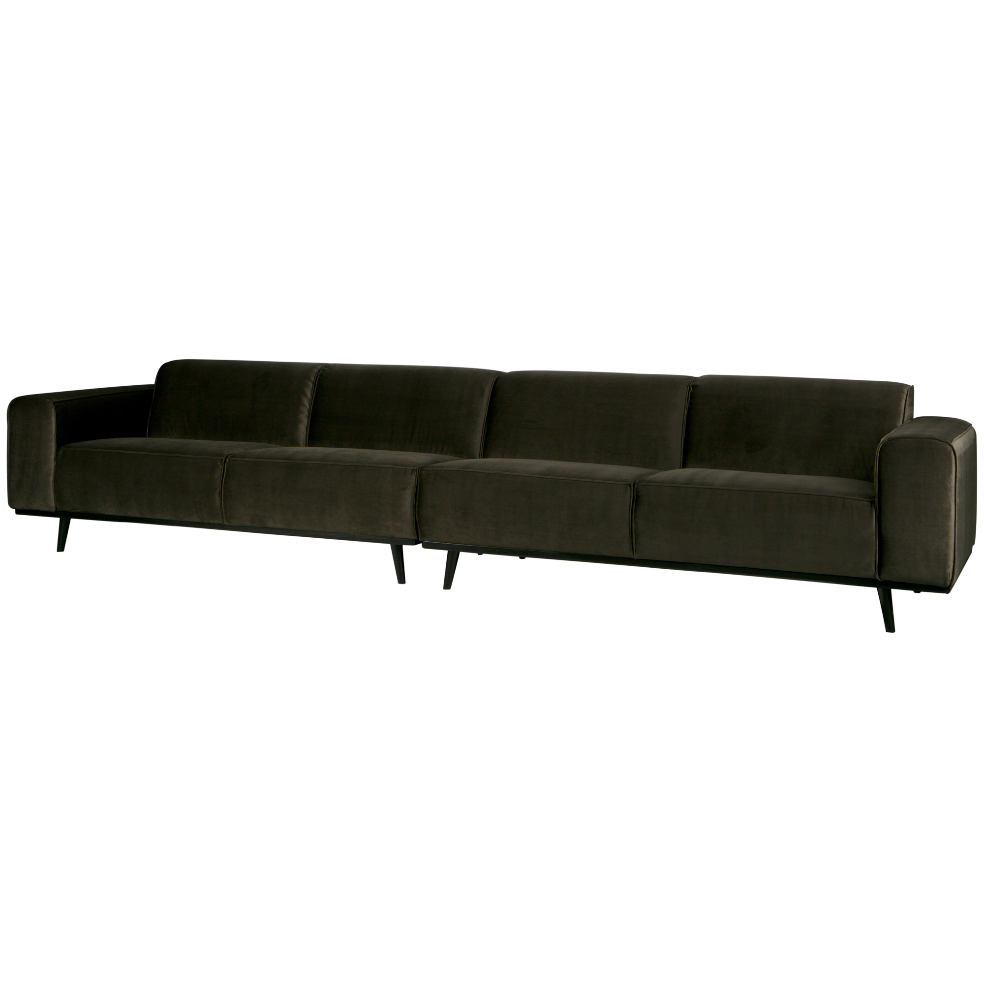 4-zits bank Statement XL Statement XL 4-Zits Bank - 372 cm - Fluweel - Warm groen