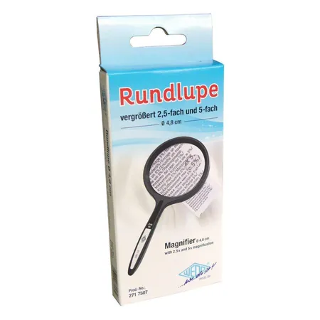 WEDO® Lupe rund Ø 48,5 mm Vergößerung 2,5 + 5 fach