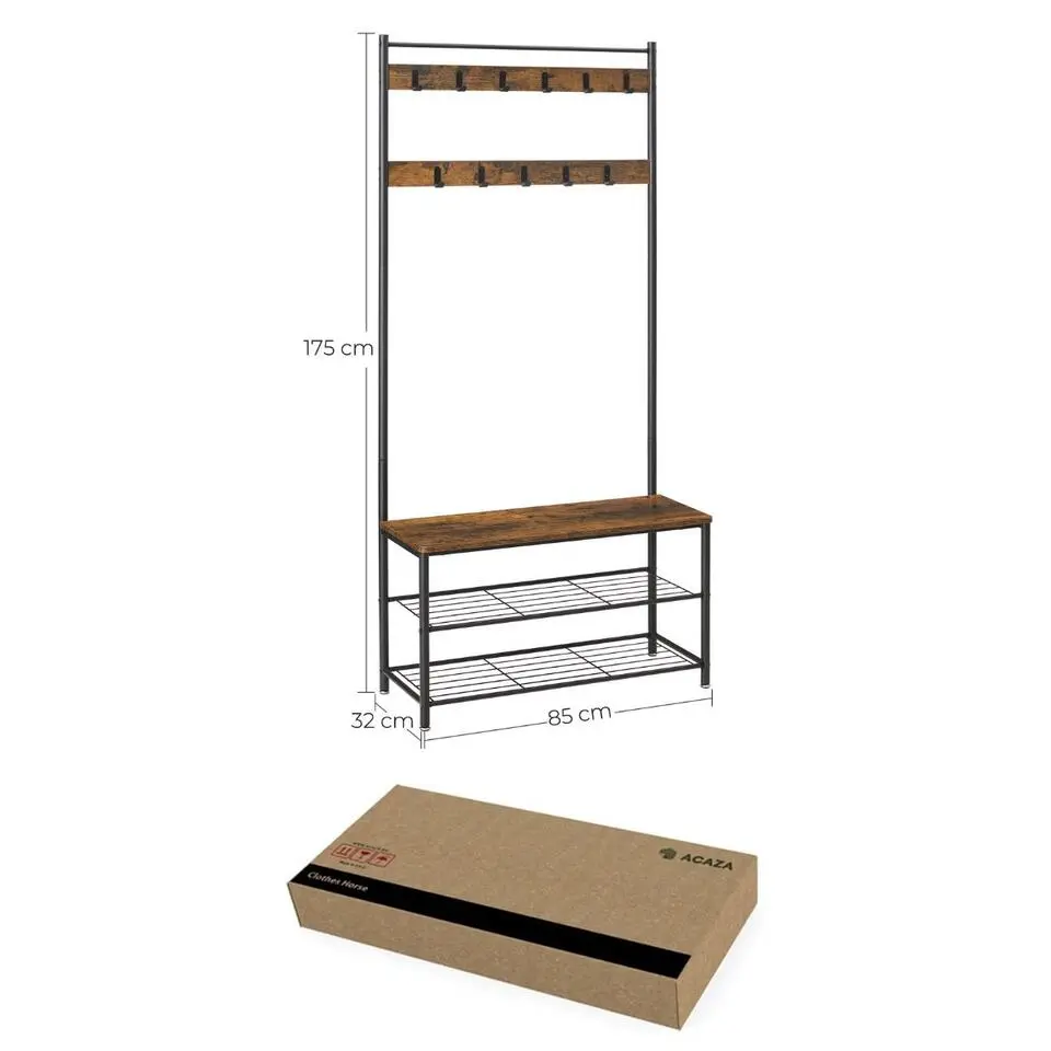 Groot Garderoberek XL met Schoenenbank 175 x 85 cm