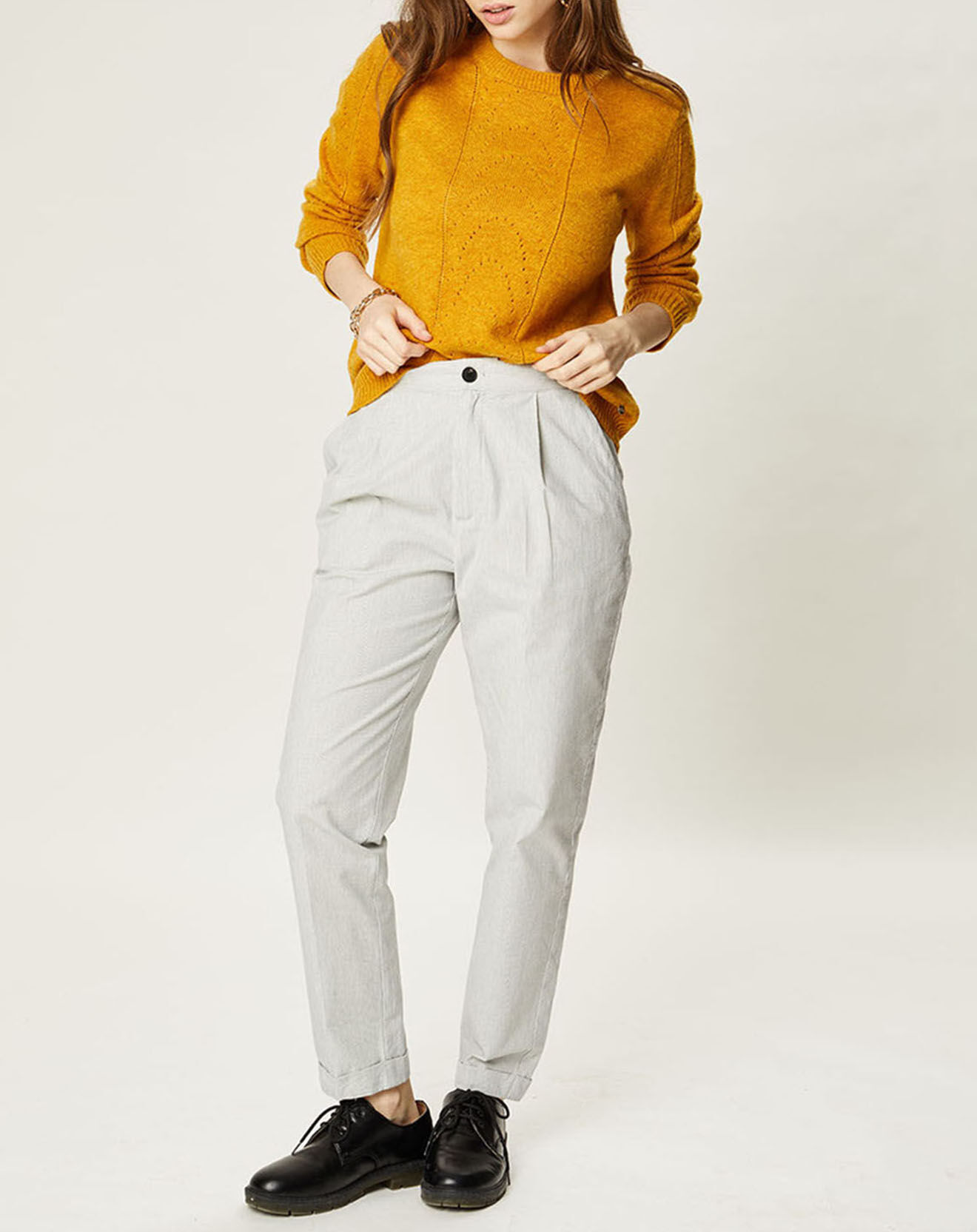 Harris Wilson Pantalon Leno blanc/marine