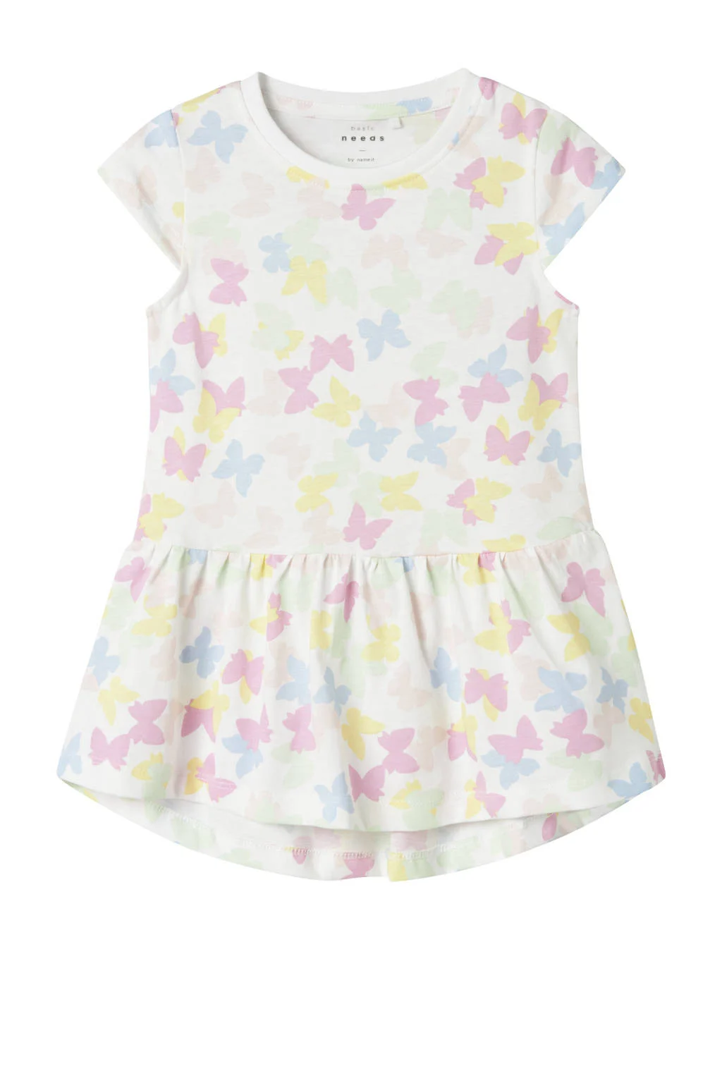 NAME IT A-lijn jurk wit/roze/multicolor